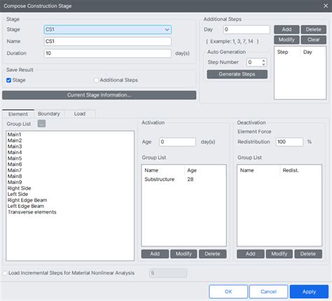 Define Construction Stage – MIDAS Support.